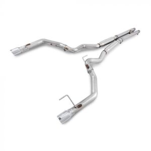 AWE Track Edition Cat-back Exhaust - Dual Chrome Silver Tips (Mustang GT 15-17)