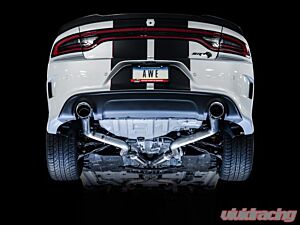 AWE Track Edition Exhaust - Diamond Black Tips (15+ Charger 6.4 / 6.2 SC)