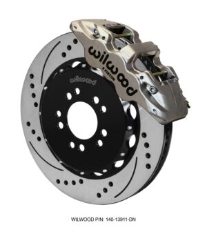 Wilwood AERO4 Big Brake Rear Brake Kit For OE Parking Brake w/ 14.25" Rotors (Nickel) (C7 Corvette) 