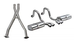 CORSA Performance 2.5" Catback Exhaust Dual Rear Exit with Twin 3.5" Polished Pro-Series Tips Chevrolet Corvette C5 (1997-2004)