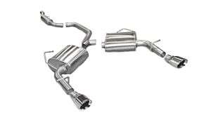 CORSA Performance 2.5" Catback Exhaust Dual Rear Exit with Single 4.0" Polished Pro-Series Tips Chrysler 200 | Dodge Avenger (2011-2014)