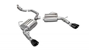 CORSA Performance 2.5" Catback Exhaust Dual Rear Exit with Single 4.0" Black PVD Pro-Series Tips Chrysler 200 | Dodge Avenger (2011-2014)