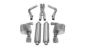CORSA Performance 2.75" Catback Exhaust Dual Rear Exit with Single 4.5" Polished Pro-Series Tips Chrysler 300 | Dodge Charger SRT/SRT-8 (2012-2014)