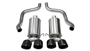 CORSA Performance 2.5" Axleback Exhaust Dual Rear Exit with Twin 3.5" Black PVD Pro-Series Tips Chevrolet Corvette C6 (2009-2013)