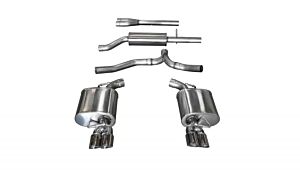 CORSA Performance 2.5" Catback Exhaust Dual Rear Exit with Twin 3.0" Polished Pro-Series Tips Dodge Charger SE/SXT (2011-2014)