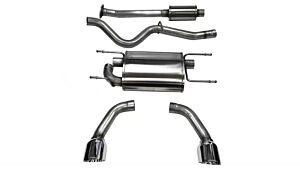 CORSA Performance 2.5" Catback Exhaust Dual Rear Exit with Single 4.5" Polished Pro-Series Tips Scion FRS | Subaru BRZ | Toyota GT-86 2012-2019