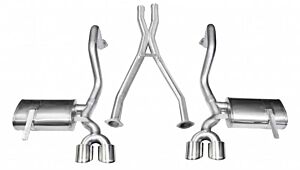 CORSA Performance 2.5" Catback Exhaust Dual Rear Exit with Twin 4.0" Polished Pro-Series Tips Chevrolet Corvette C5 | C5 Z06 (1997-2004)