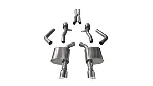 CORSA Performance 2.75" Catback Exhaust Dual Rear Exit with Single 4.5" Polished Pro-Series Tips Dodge Charger (2015-2019)