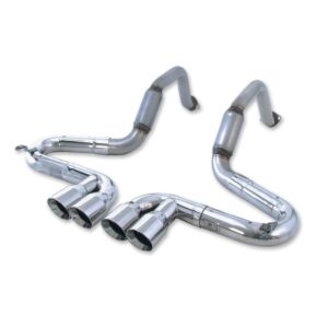 B&B Bullet Corvette Exhaust System with Quad 4" Round Tips (97-04 C5 & Z06)