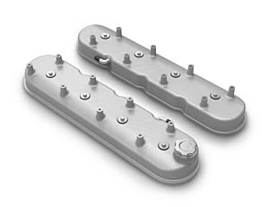 Holley Tall LS Valve Covers - Natural Cast 