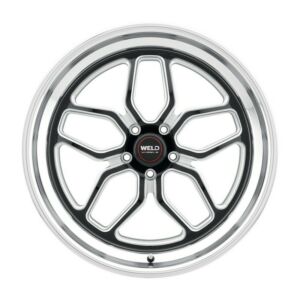 WELD Laguna Drag Gloss Black Wheel with Milled Spokes 18x8 | 5x114.3 BC (5x4.5) | +15 Offset | 5.10 Backspacing - 