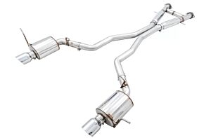 AWE Touring Edition Exhaust for Jeep Grand Cherokee SRT - Chrome Silver Tips Jeep Grand Cherokee SRT 2014-2021