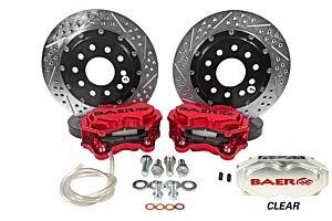 Baer SS4+ Deep Stage Drag Race S550 Mustang GT/V6/EcoBoost 11" Front Brake System w/ Red Caliper