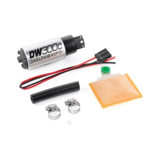DeatschWerks (340lph DW300C Compact Fuel Pump w/ Universal Install Kit (w/o Mounting Clips)  9-307-1000