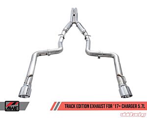 AWE Track Edition Exhaust - Diamond Black Tips (17+ Charger 5.7)
