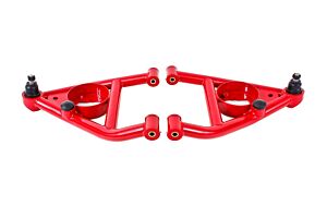 BMR Suspension A-arms, Lower, DOM, Non-adjustable, Polyurethane Bushings, Front Bump Stops (67-69 GM F-Body) 