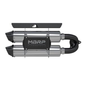 MBRP Stacked Dual Slip On Exhaust Pipe Performance Series Polaris RZR XP Turbo | Turbo S 2016-2020