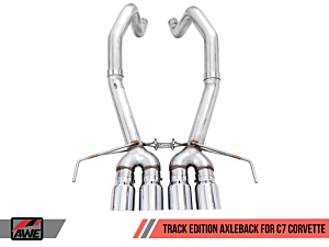 AWE Track Edition Axle-back Exhaust for C7 Corvette Z06 / ZR1 / Grand Sport Manual - Chrome Silver Tips w/ AFM Valve Simulators