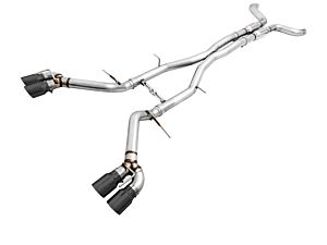 AWE Track Edition Cat-back Exhaust - Non-Resonated/Diamond Black Tips (Camaro SS / ZL1 Gen6) (Quad Outlet)