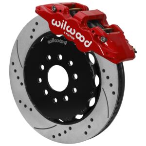 Wilwood AERO6 Big Brake Front Brake Kit w/ 14" Rotors (Red) (97-13 Corvette C5 C6)-Slotted/ Cross Drilled Rotors 140-15705-R