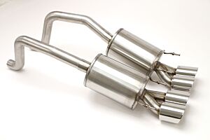 Billy Boat B&B  Chevy C6 Corvette PRT Axle Back Exhaust System - Inc Grand Sport (Round Tips) FCOR-0525