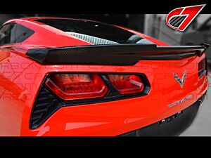 C7 Carbon Corvette Stingray GTX Rear Spoiler-Carbon Flash