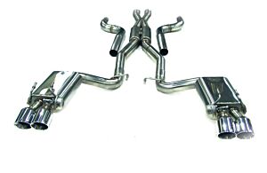 Billy Boat B&B Chevy Camaro ZL1 Z28 Fusion Axle Back Exhaust System with NPP (Round Tips) FBOD-0710