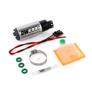 DeatschWerks (340lph DW300C Compact Fuel Pump w/ Ford Focus MK2 RS Set Up Kit (w/o Mounting Clips) 9-307-1017