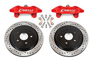BMR Suspensions Brake Kit For 15" Conversion, Drilled And Slotted Rotors, Red Calipers (08-14 Cadillac CTS-V)