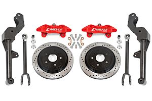 BMR Suspensions 15" Conversion Kit By Carlyle Racing, Drilled And Slotted Rotors, Red Calipers (10-15 Chevy Camaro) (DRP353)