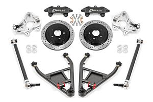 BMR Suspensions 15" Conversion Kit By Carlyle Racing, Drilled And Slotted Rotors, Black Calipers (2014-2019 Corvette)