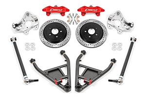 BMR Suspensions 15" Conversion Kit By Carlyle Racing, Drilled And Slotted Rotors, Red Calipers  (2014-2019 Corvette)