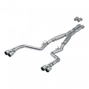 MBRP 3" Aluminized Steel Dual Catback Exhaust System w/ Quad Tips (Street Version) Dodge Challenger 2015-2021