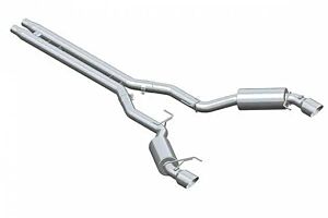 MBRP 2015-2017 Mustang GT T409 Stainless Race Series Cat-Back with H Pipe - Convertible (Polished Tips) - S7241409
