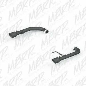MBRP 2015-2017 Mustang GT 2.5 inch Dual Axleback w/ 4 inch Tips (Black Coated) - S7276BLK