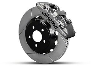 Wilwood AERO6 Front Big Brake Kit with 15-Inch Slotted Rotors; Nickel Plated Calipers (15-22 Mustang)
