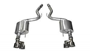 Corsa Performance 3.0" Axleback Exhaust Dual Rear Exit with Twin 4.0" Polished Pro-Series Tips Ford Mustang GT Fastback (2015-2022)