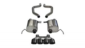 CORSA Performance 2.5" Axleback Exhaust Dual Rear Exit with Twin 3.5" Black PVD Pro-Series Tips Chevrolet Corvette C6 (2005-2008)