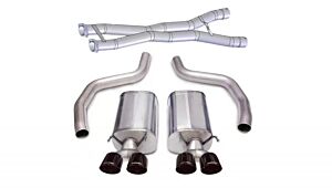 CORSA Performance 3.0" Catback Exhaust Dual Rear Exit with Twin 4.0" Black PVD Pro-Series Tips Chevrolet Corvette C6 (2012-2013)