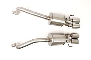 Billy Boat B&B Chevy C6 Corvette Fusion Axle Back Exhaust System for factory NPP. Inc Grandsport (Round Tips) FCOR-0564