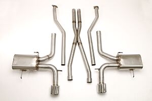 Billy Boat B&B Cadillac CTS-V Coupe Cat Back Exhaust System with X-Pipe (Round Tips) FDOM-0325
