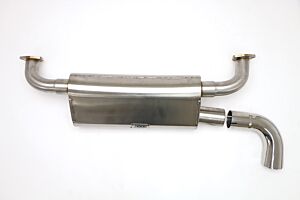 Billy Boat B&B Porsche C2/4 Rear Exhaust System, Muffler for BBE Header Single Outlet (Oval Tips) FPOR-0650