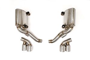 Billy Boat B&B Porsche 997.2 Rear Exhaust System, Mufflers with Quad Round Tips (FPOR-0878)