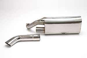 Billy Boat B&B Porsche 911SC Rear Exhaust System, Muffler Single Inlet and Outlet (Oval Tips) FPOR-4200