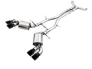 AWE Touring Edition Cat-back Exhaust - Non-Resonated/Diamond Black Tips (Camaro SS / ZL1 Gen6)(Quad Outlet)