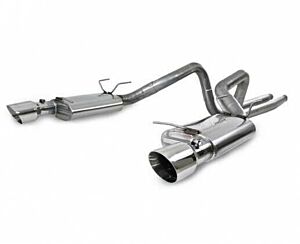 MBRP T409 Stainless Steel 3" Catback Dual Split Rear Race Version w/ 4" Tips (Ford Mustang GT | Shelby GT500 2005-2010)