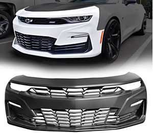 iKon Motorsports Style Unpainted Front Bumper Guard Cover PP (19-23 Chevy Camaro SS)