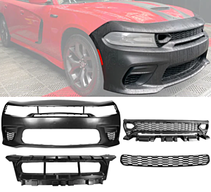 iKon Motorsports Unpainted Front Bumper Kits PP (15-23 Dodge Charger Widebody SRT)