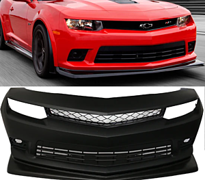 iKon Motorsports Front&Rear Bumper w/ Foglights&Front Lip&Grille (14-15 Camaro)