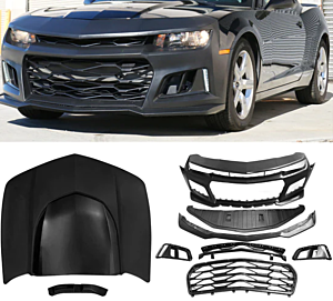 iKon Motorsports Front Bumper Cover PP + Hood Cover (14-15 Chevy Camaro ZL1)